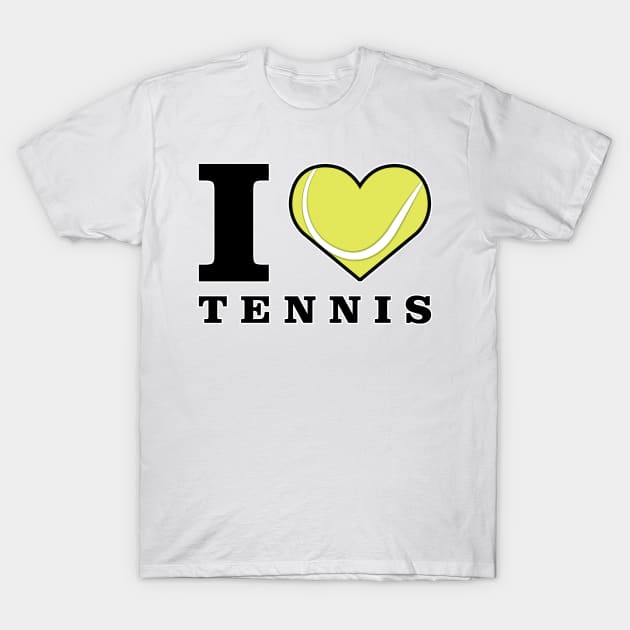 I Love Tennis T-Shirt by DesignWood-Sport